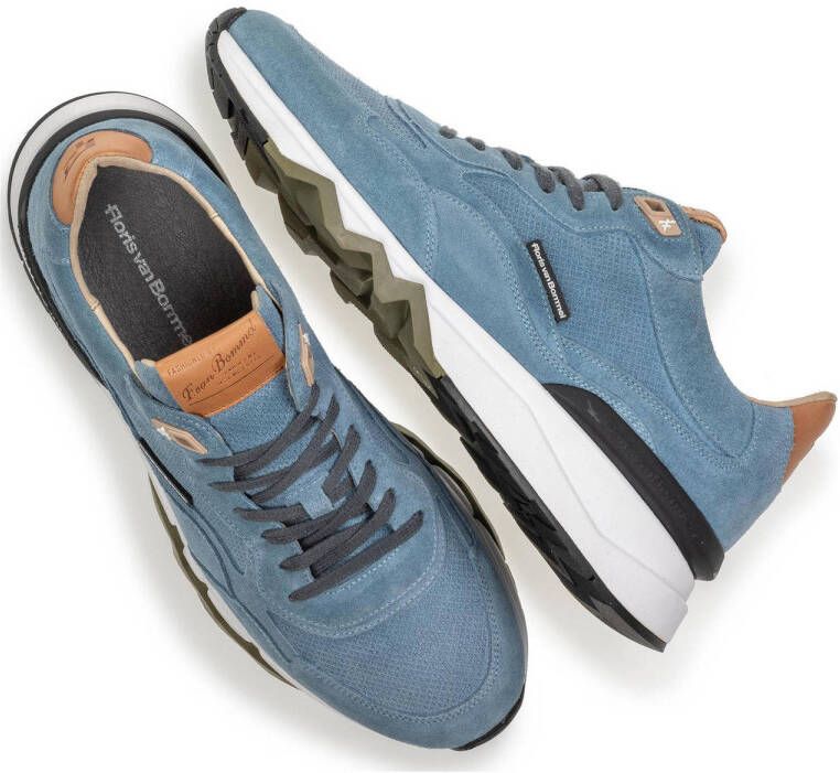 Floris van Bommel De Zager 02.24 suède sneakers blauw