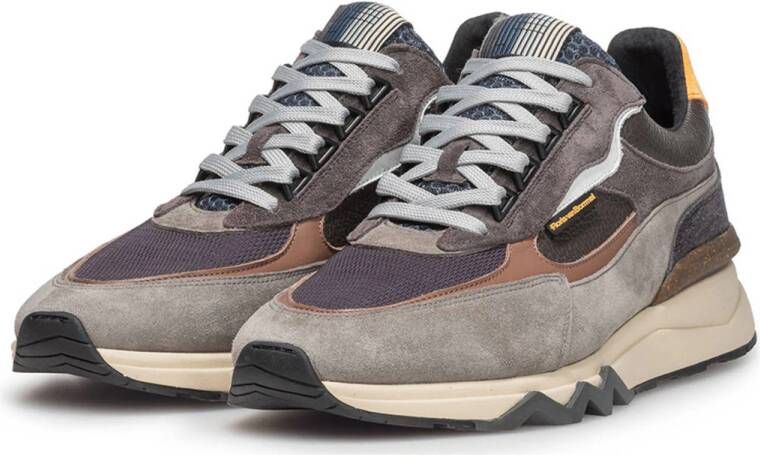 Floris van Bommel De Zager 12.07 suède sneakers donkergrijs