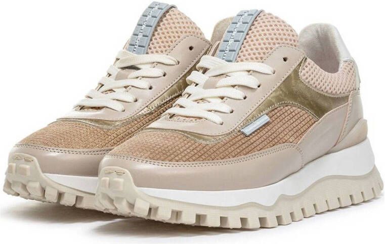 Floris van Bommel Grommi 01.10 leren sneakers zand
