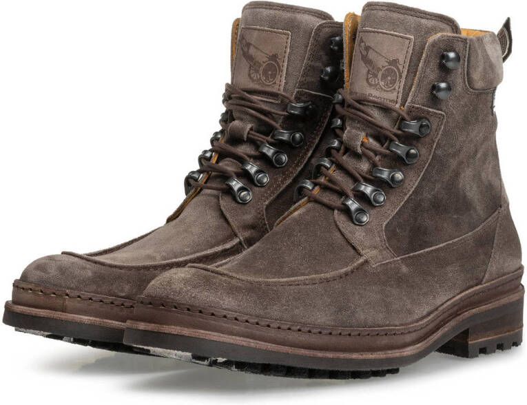 Floris van Bommel Hardi 02.00 suède veterboots taupe