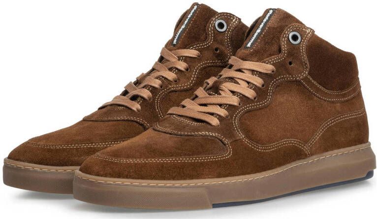 Floris van Bommel Lennie 02.10 suède sneakers cognac