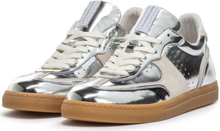 Floris van Bommel Minni 04.04 leren sneakers zilver