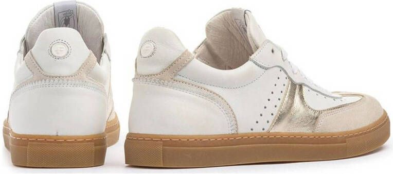 Floris van Bommel Minni 04.06 leren sneakers wit beige