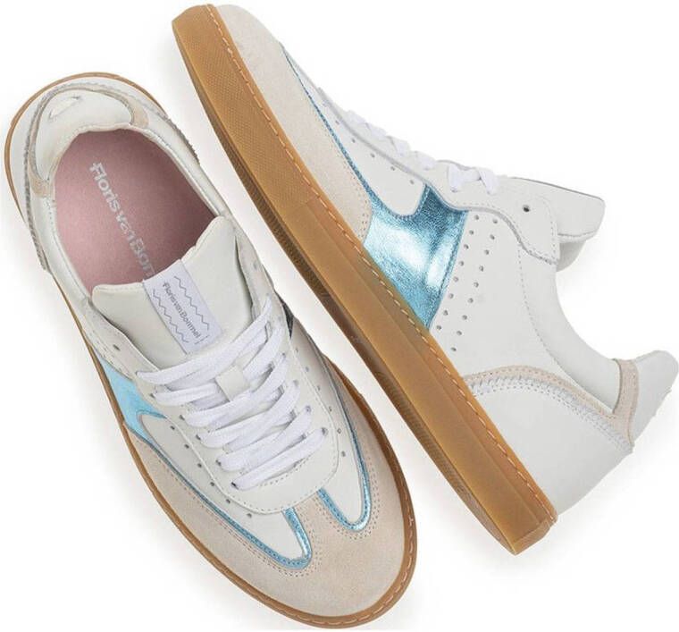 Floris van Bommel Minni 04.08 leren sneakers wit
