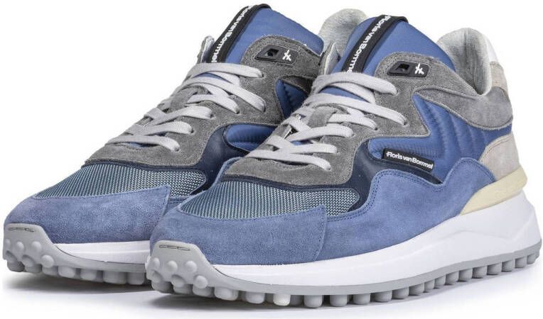 Floris van Bommel Noppi 20.06 suède sneakers blauw