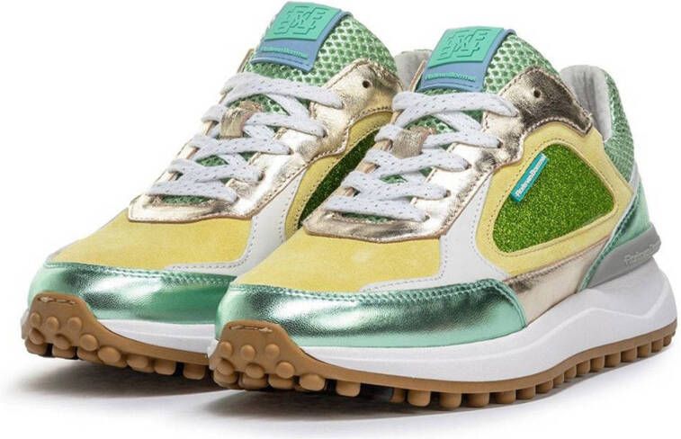 Floris van Bommel Noppi 35.37 leren sneakers lichtgroen
