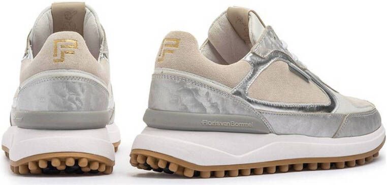 Floris van Bommel Noppi 35.44 leren sneakers zilver