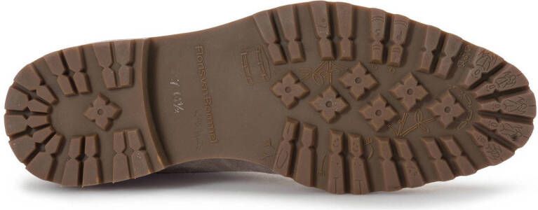 Floris van Bommel Sturdi 01.29 suède veterboots lichtbruin