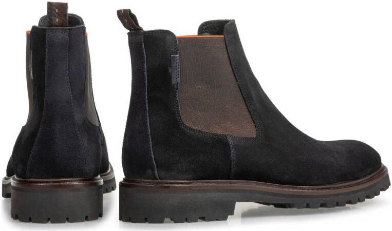 Floris van Bommel Sturdi 04.14 suède chelsea boots zwart