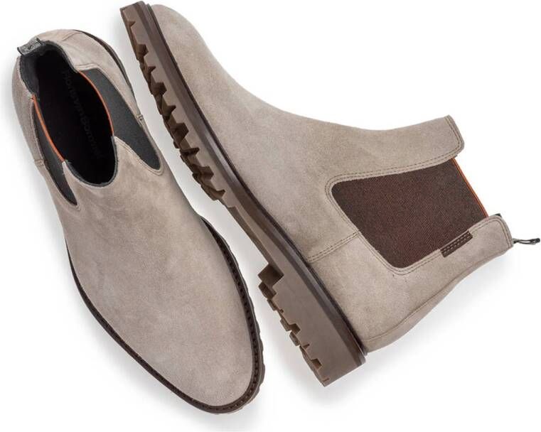 Floris van Bommel Sturdi 04.19 suède chelsea boots lichtbruin