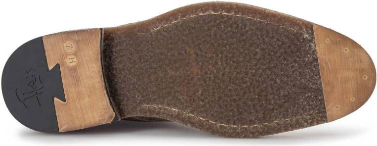 Floris van Bommel suède veterboots lichtbruin