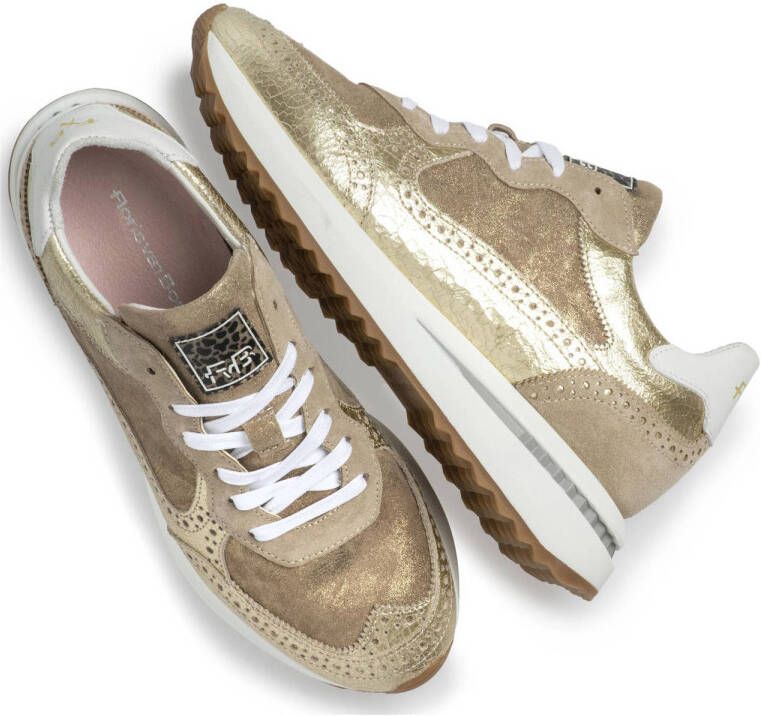 Floris van Bommel Sumi 07.02 leren sneakers goud metaillic