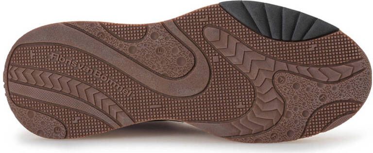 Floris van Bommel Suvi 03.04 suède sneakers met ponyhair taupe beige