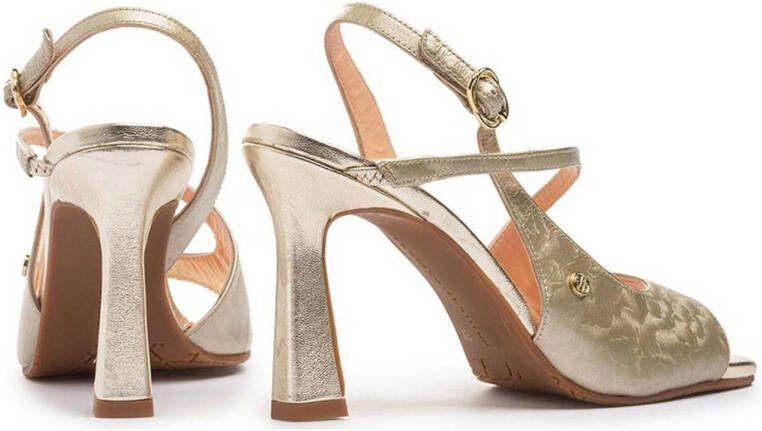 Floris van Bommel Tami 02.07 leren sandalettes goud