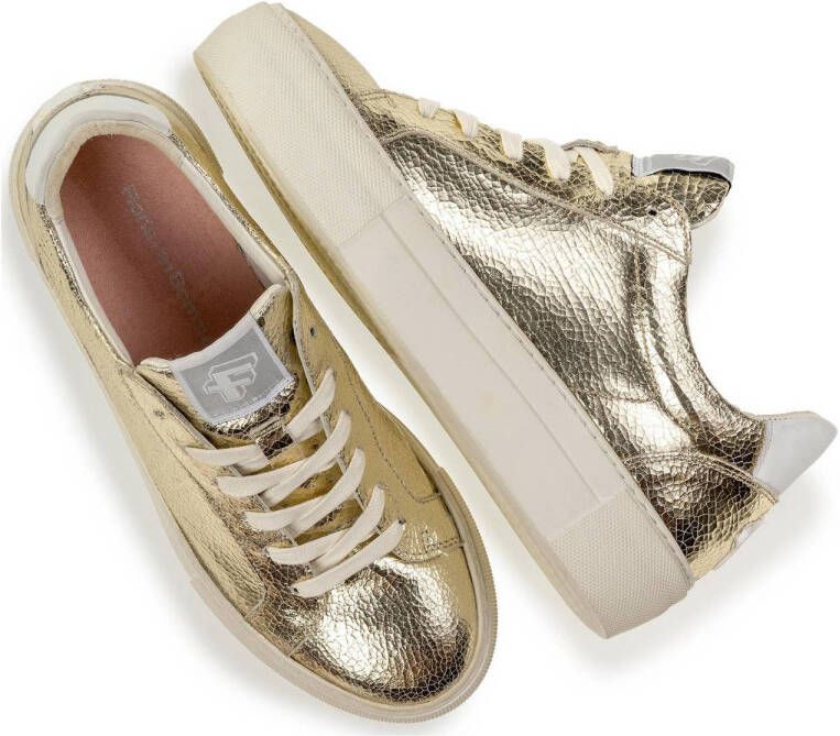 Floris van Bommel Vinni 05.35 leren sneakers goud