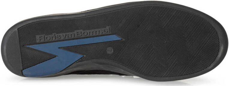 Floris van Bommel Wembli 07.13 suède sneakers zwart