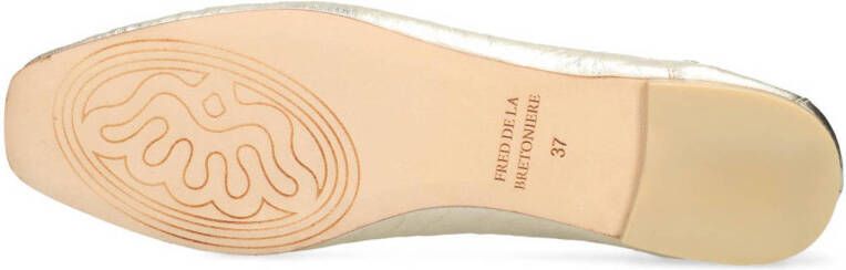 Fred de la Bretoniere IDRIS BALLETTO Ballerina Crunch metallic leren ballerina's goud