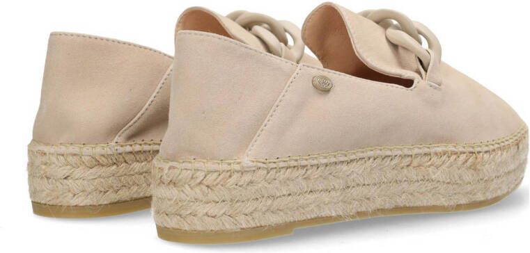 Fred de la Bretoniere June Chain suède espadrilles beige