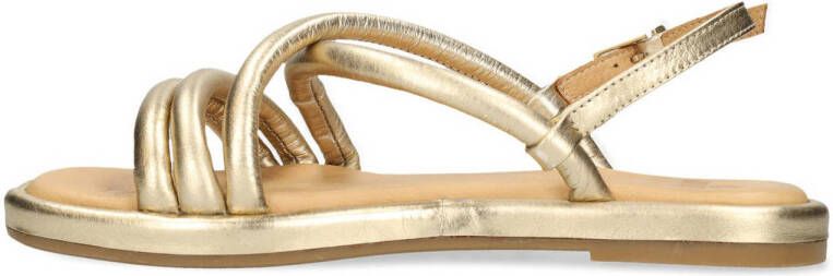 Fred de la Bretoniere leren sandalen goud