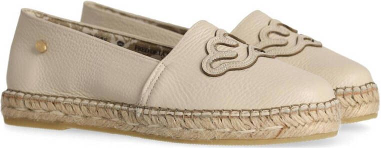 Fred de la Bretoniere MIili Lily B leren espadrilles beige