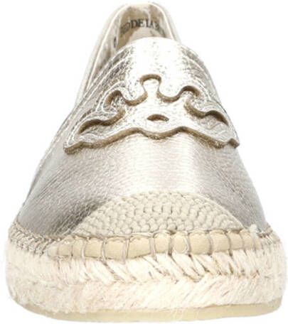 Fred de la Bretoniere Mili Lily B leren espadrilles goud