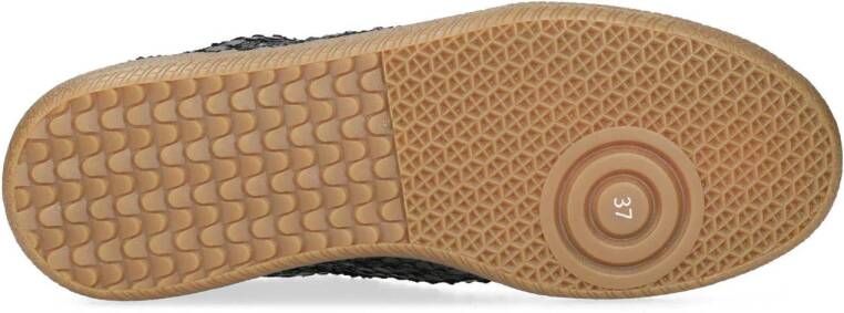 Fred de la Bretoniere Pearl Base leren sneakers met dierenprint zwart zilver