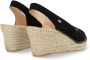 Fred de la Bretoniere 153010268 Espadrilles Met Sleehak Dames Zwart - Thumbnail 6