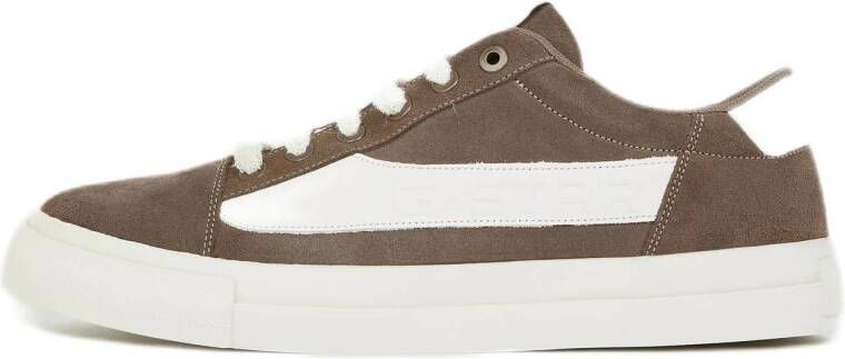 G-STAR Loom BSC M suède sneakers bruin wit