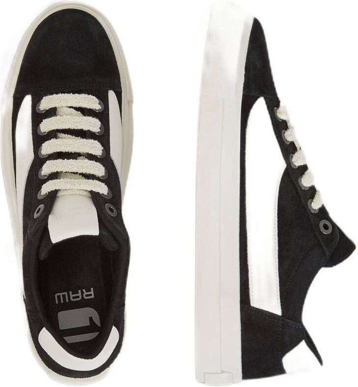 G-STAR Loom BSC W suède sneakers zwart wit