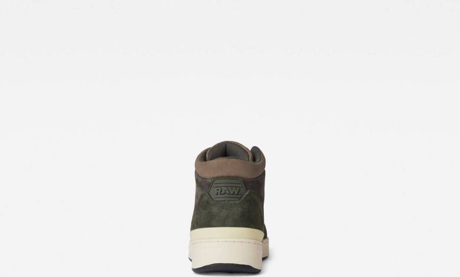 G-Star RAW ATTACC MID BLK M leren sneakers olijfgroen taupe