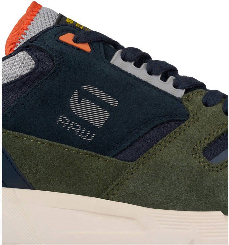 G-Star RAW leren sneakers olijf donkerblauw