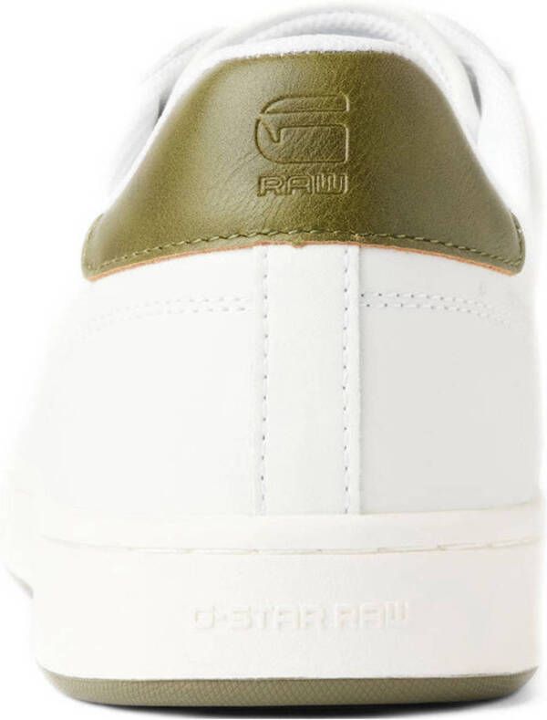 G-Star RAW leren sneakers wit groen