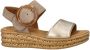 Gabor Best Fitting leren sandalen beige goud - Thumbnail 3