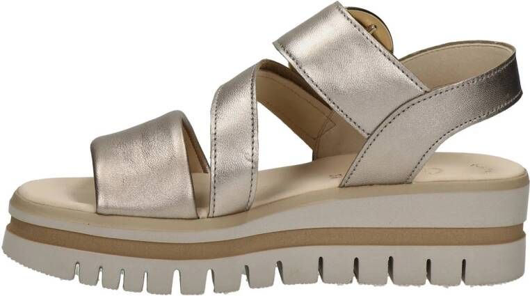 Gabor Best Fitting leren sandalen goud