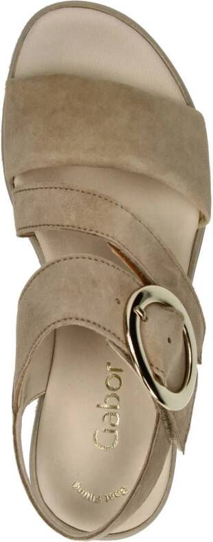 Gabor Best Fitting suède sandalen beige