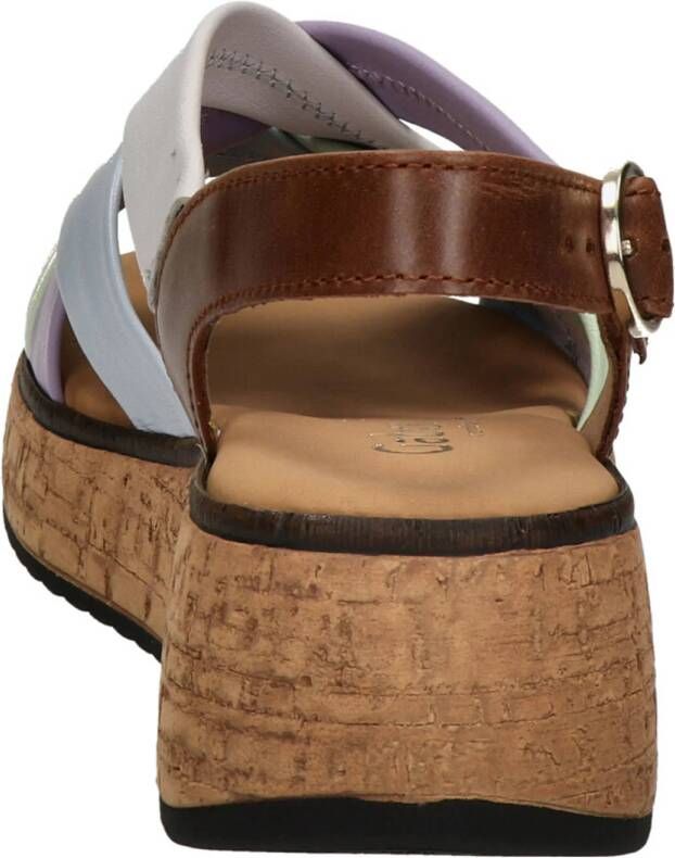 Gabor Comfort leren sandalen lila blauw groen