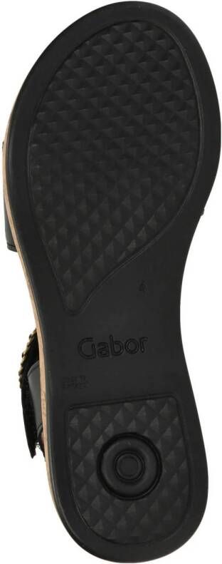 Gabor Comfort leren sandalen zwart