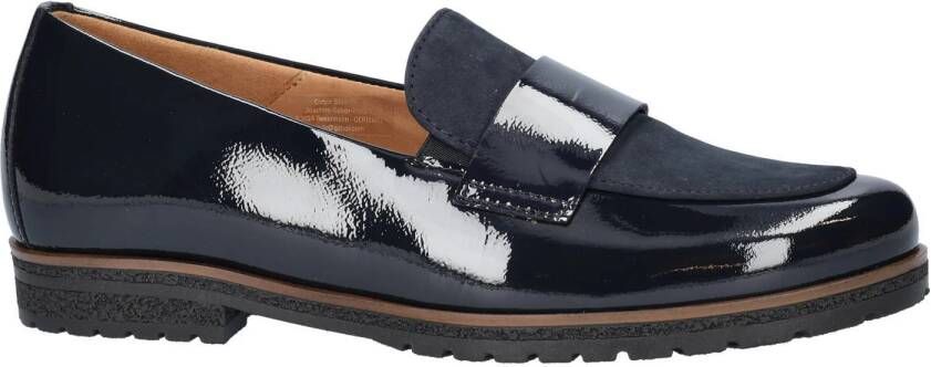 Gabor lakleren loafers donkerblauw