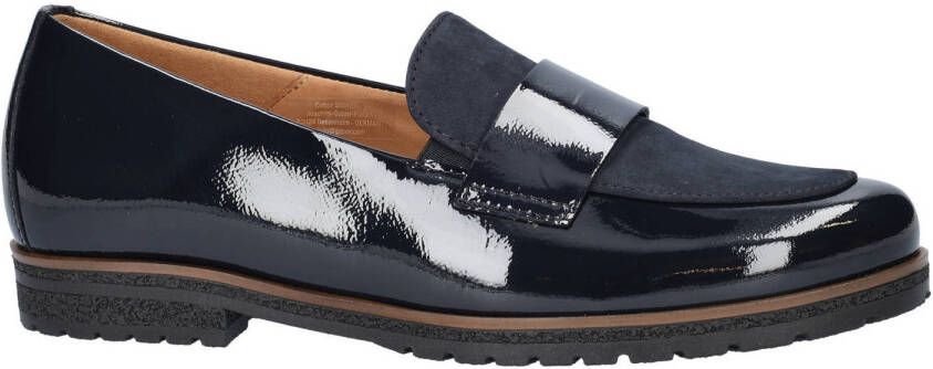 Gabor lakleren loafers donkerblauw