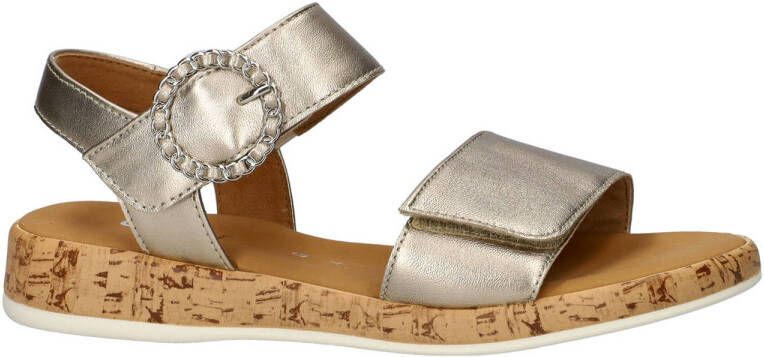 Gabor Comfort leren sandalen champagne