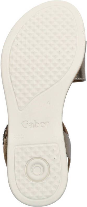 Gabor Comfort leren sandalen champagne