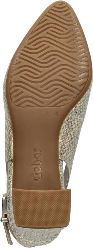 Gabor leren slingback pumps beige