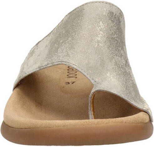 Gabor suède teenslippers goud