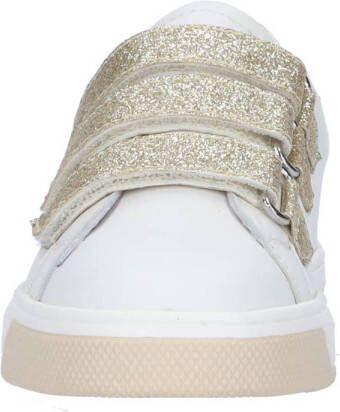 Gattino leren sneakers wit goud glitters