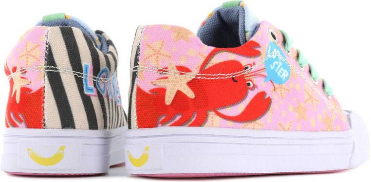 Go Banana's Lobster sneakers lichtroze multi