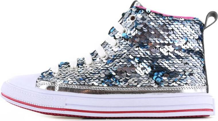 Go Banana's sneakers met pailletten silver