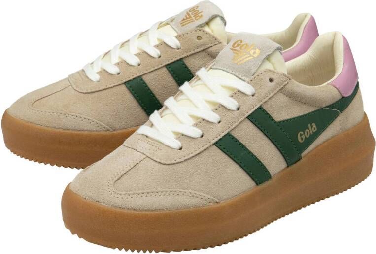 Gola Athena suède sneakers beige groen