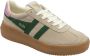 Gola Athena suède sneakers beige groen - Thumbnail 3