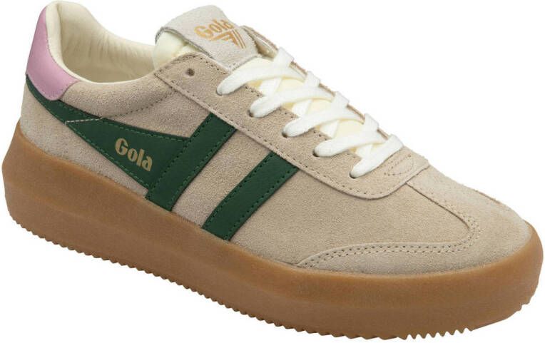 Gola Athena suède sneakers beige groen