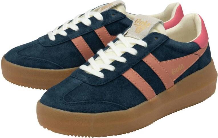 Gola Athena suède sneakers blauw roze